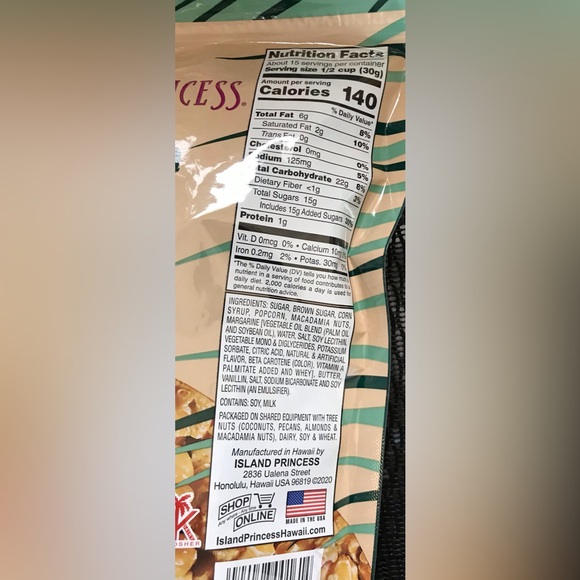 Island Princess Macadamia Popcorn Crunch - Picture 4 of 4